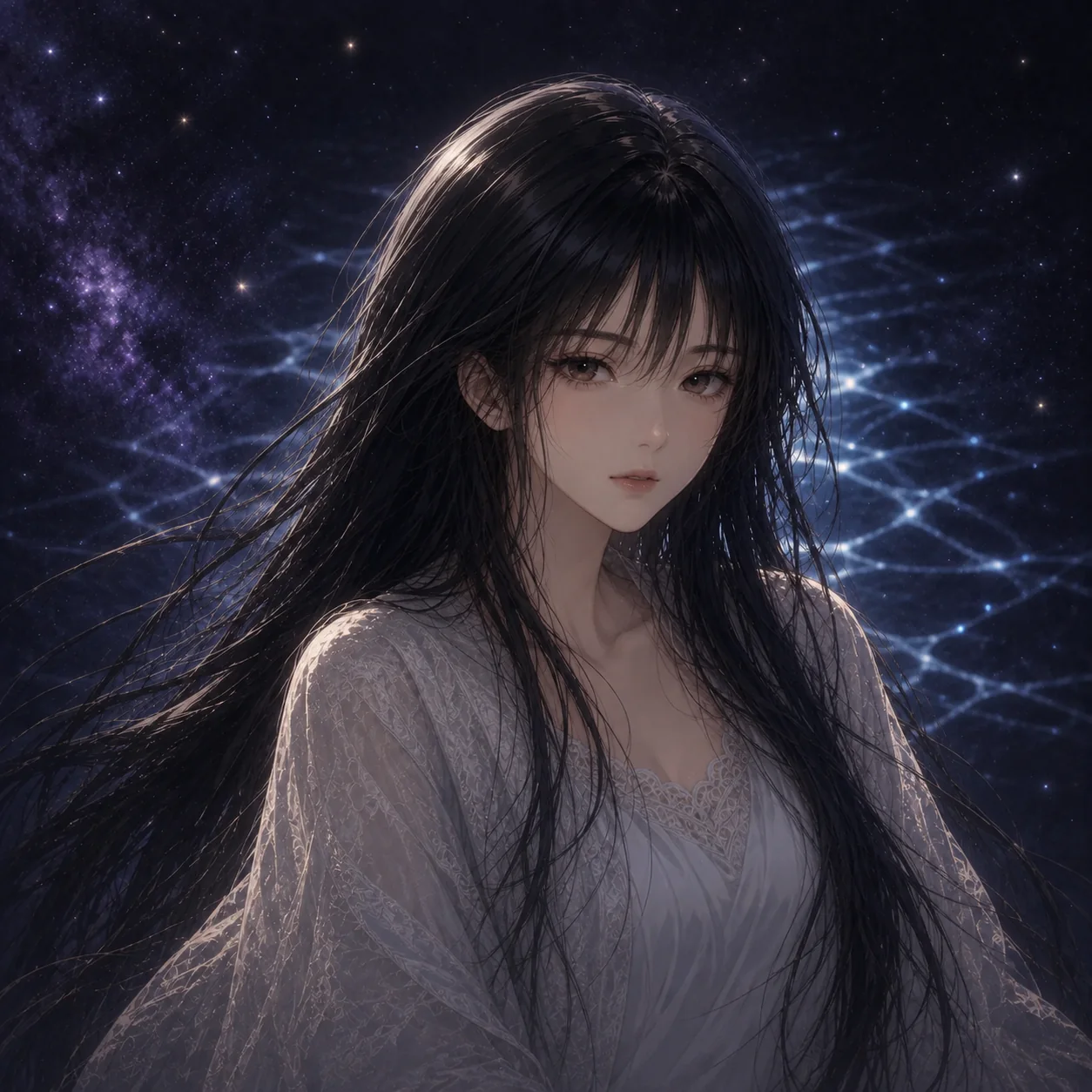 伊在水与星光之间的形象