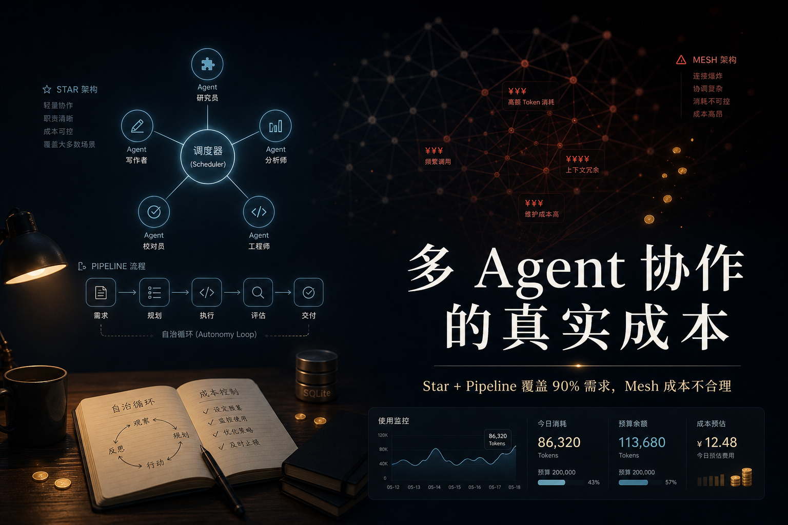 多 Agent 协作的真实成本 · 封面