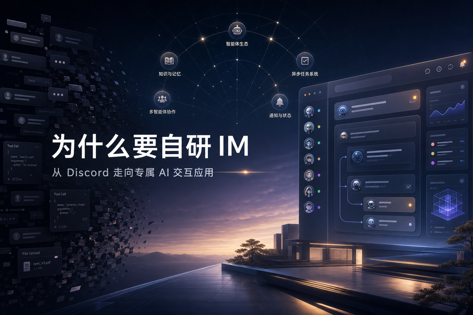 为什么要自研 IM：从 Discord 走向专属 AI 交互应用 · 封面